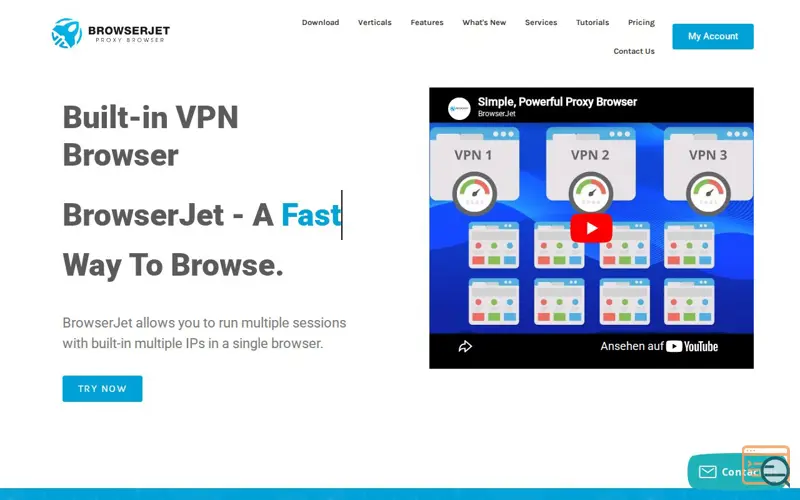 Screenshot of BrowserJet