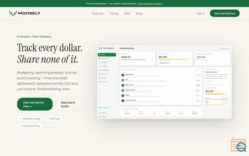 Screenshot of Moosely