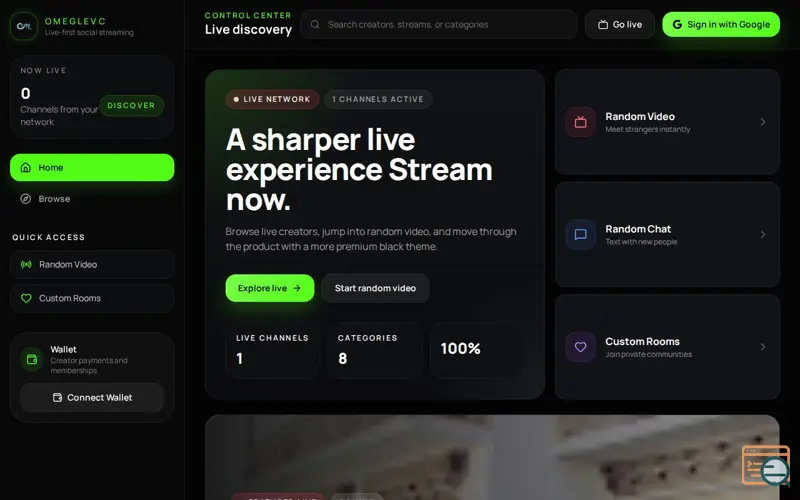 Screenshot of OmegleVC