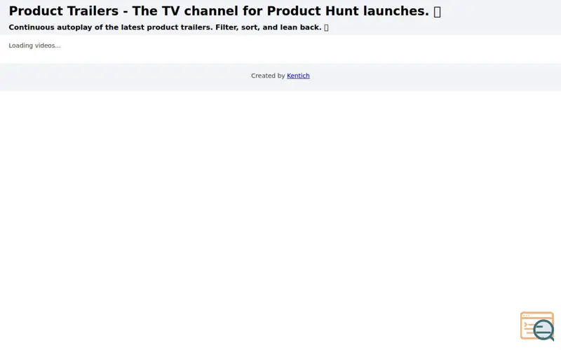 Screenshot of Product Trailers