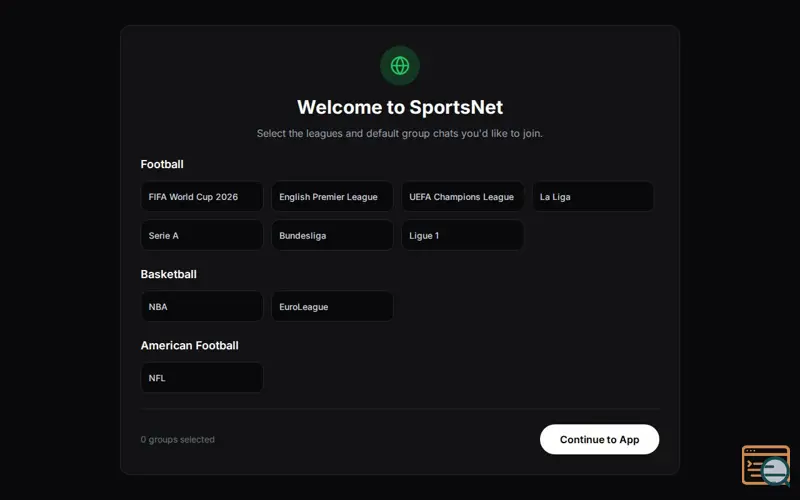 Screenshot of SportsNet