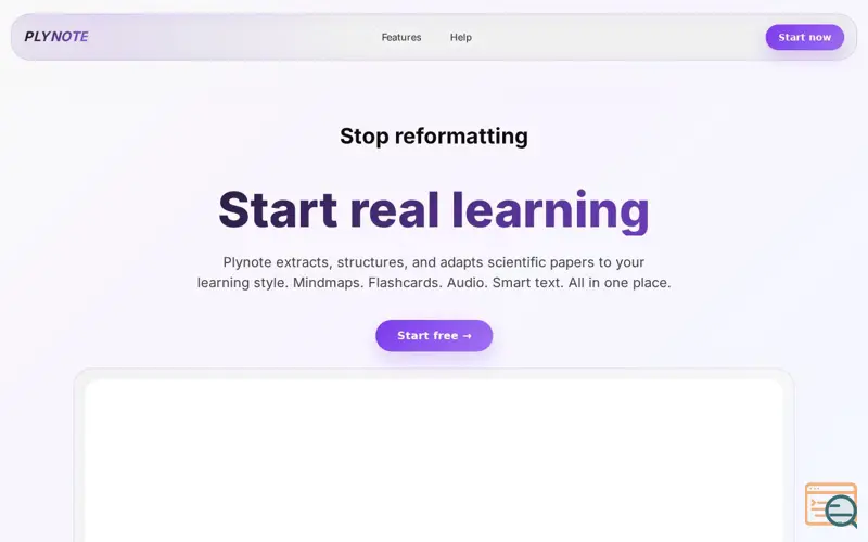 Screenshot of Plynote