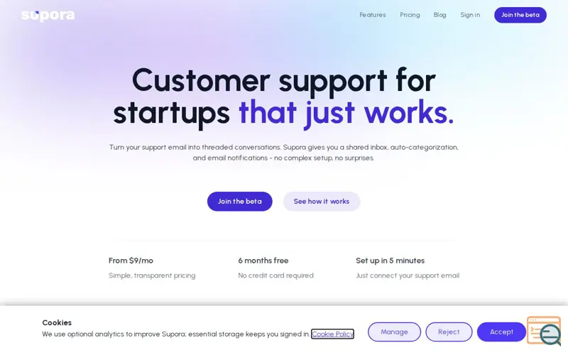 Screenshot of Supora