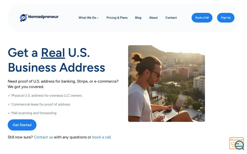 Screenshot of Nomadpreneur