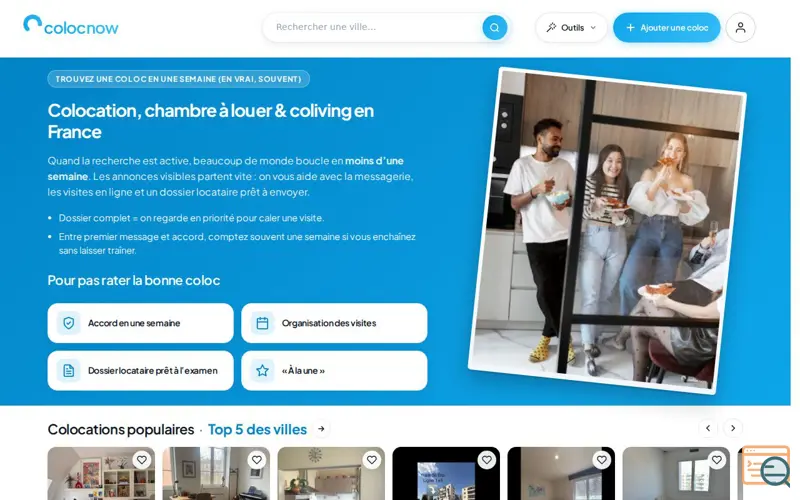 Screenshot of ColocNow