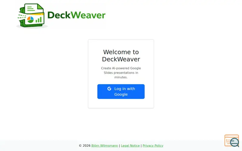Screenshot of DeckWeaver