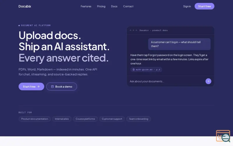 Screenshot of Docubix