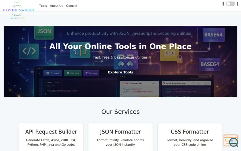 Screenshot of DevToolsWorld