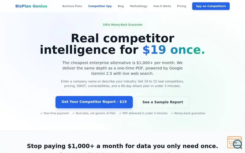 Screenshot of Competitor Spy
