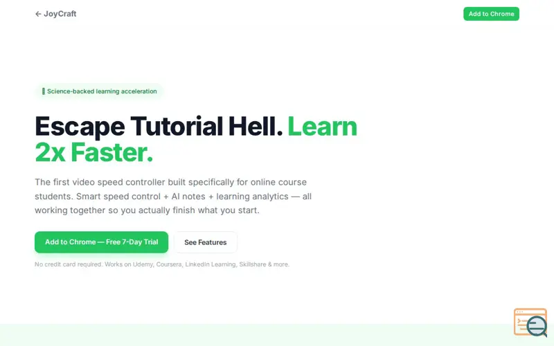 Screenshot of CourseSpeed