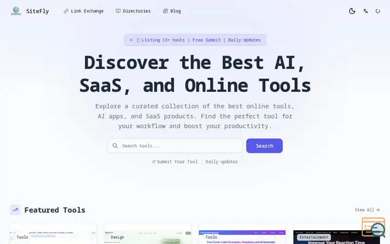 Screenshot of sitefly