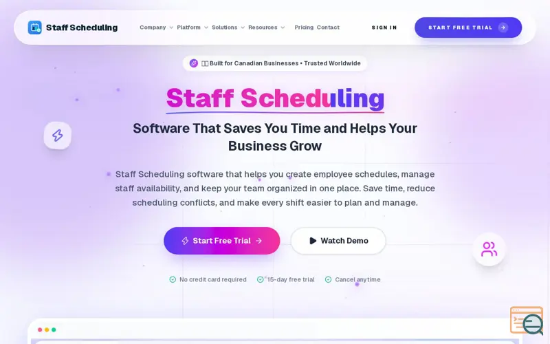 Screenshot of Staff Scheduling | #1 Staff Scheduling Software for Teams