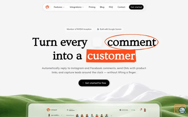 Screenshot of MySampark