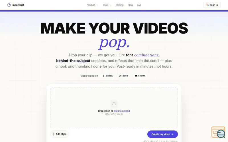 Screenshot of Moonshot