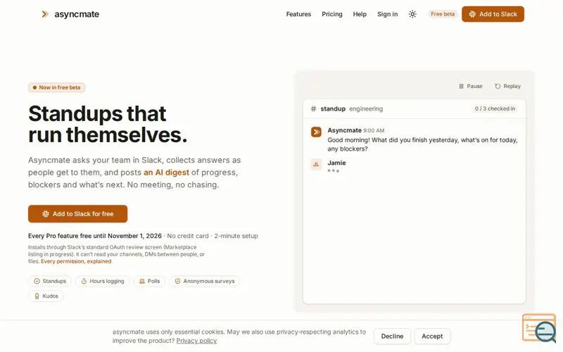 Screenshot of asyncmate