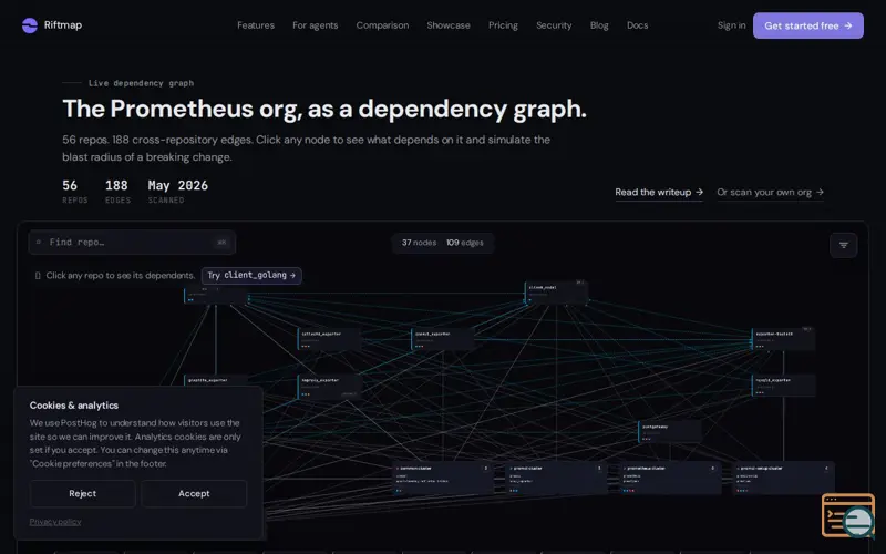 Screenshot of Riftmap