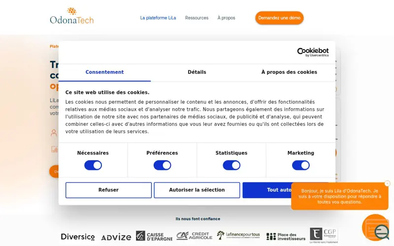 Screenshot of Odonatech