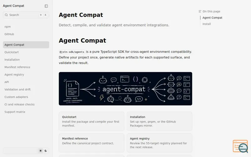 Screenshot of agent-compat