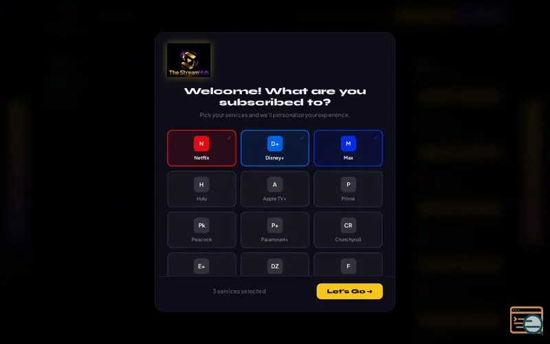 Screenshot of The StreamHub
