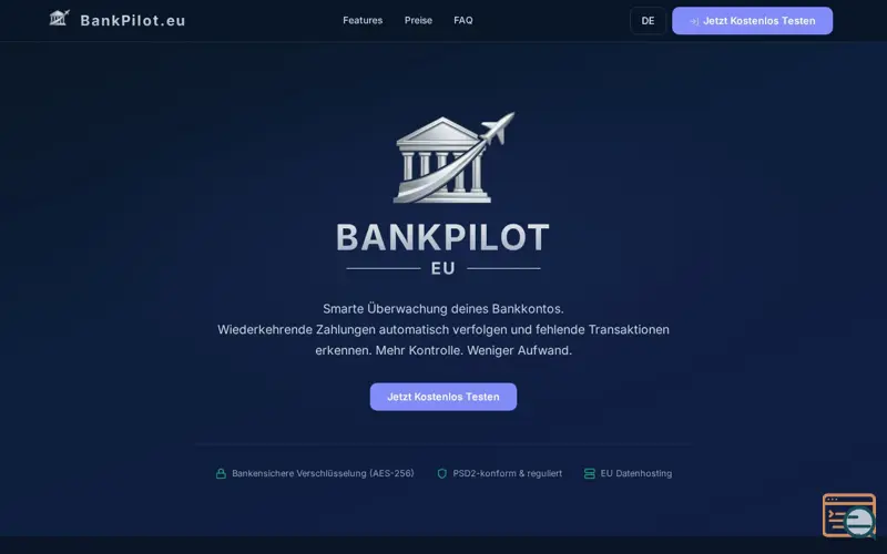 Screenshot of Bankpilot.eu