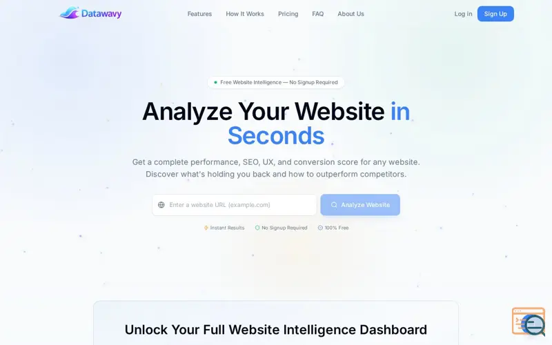 Screenshot of Datawavy