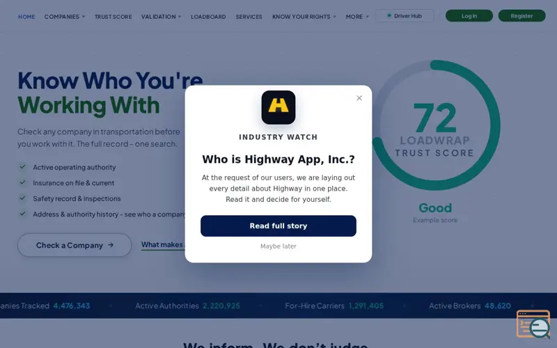 Screenshot of LoadWrap
