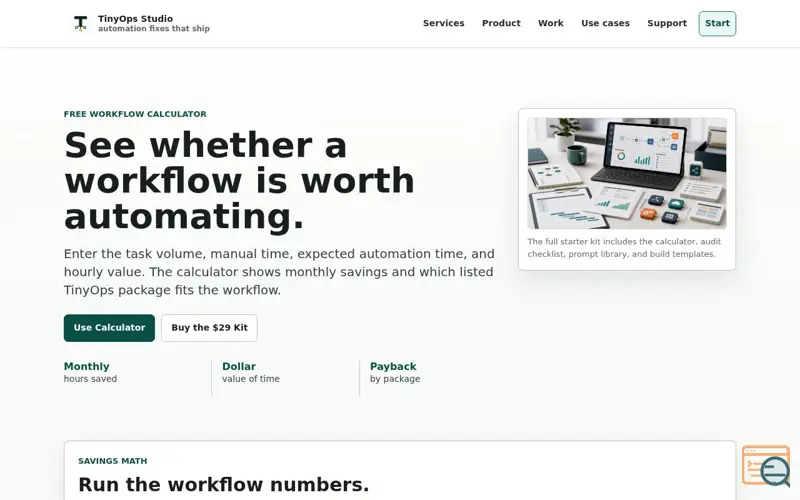 Screenshot of Tinyopsstudio