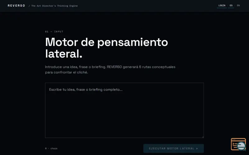 Screenshot of REVERSO