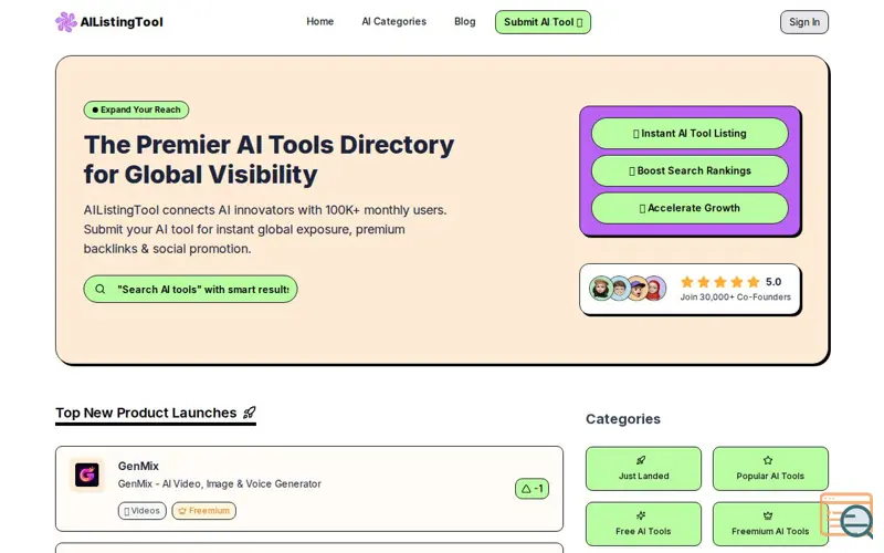 Screenshot of AIListingTool
