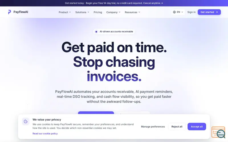 Screenshot of PayFlowAI