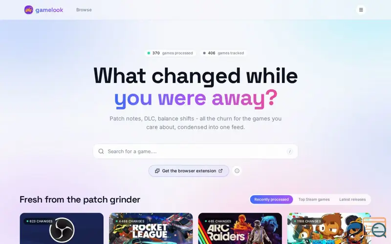 Screenshot of Gamelook