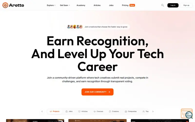 Screenshot of Arette