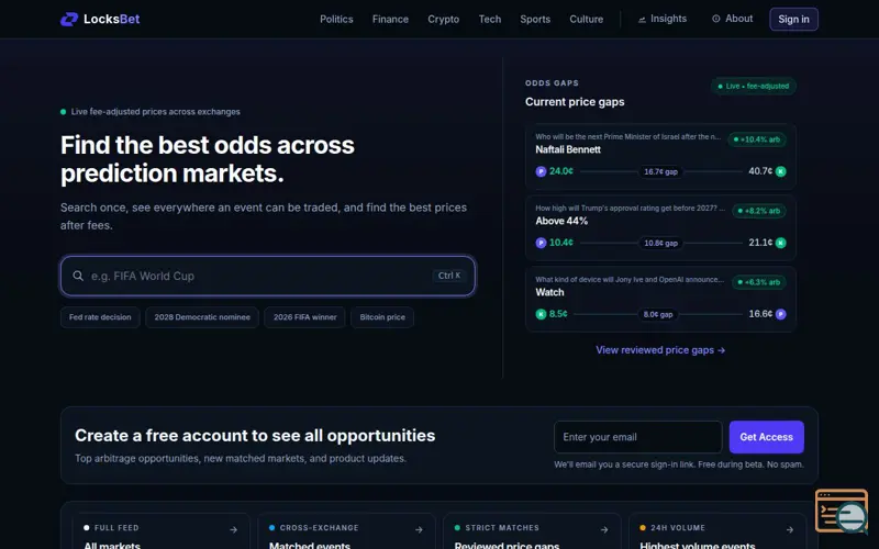 Screenshot of LocksBet