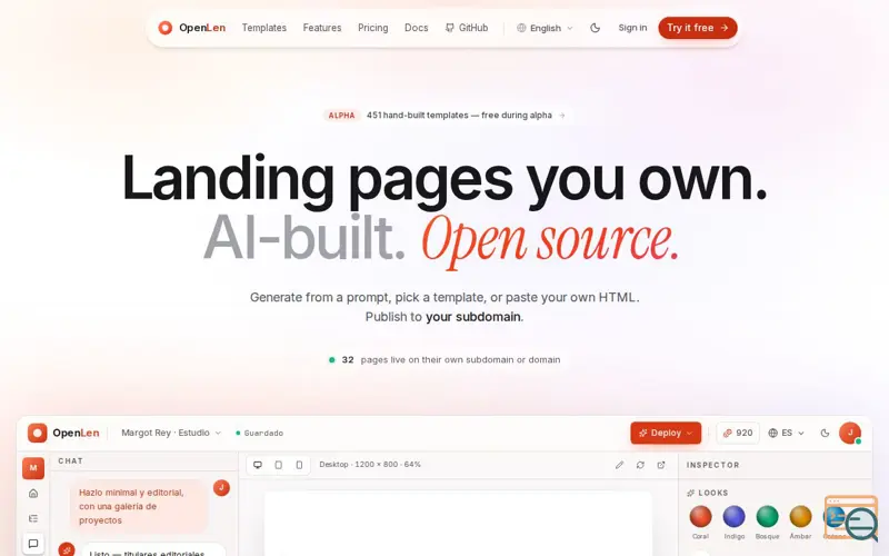 Screenshot of OpenLen