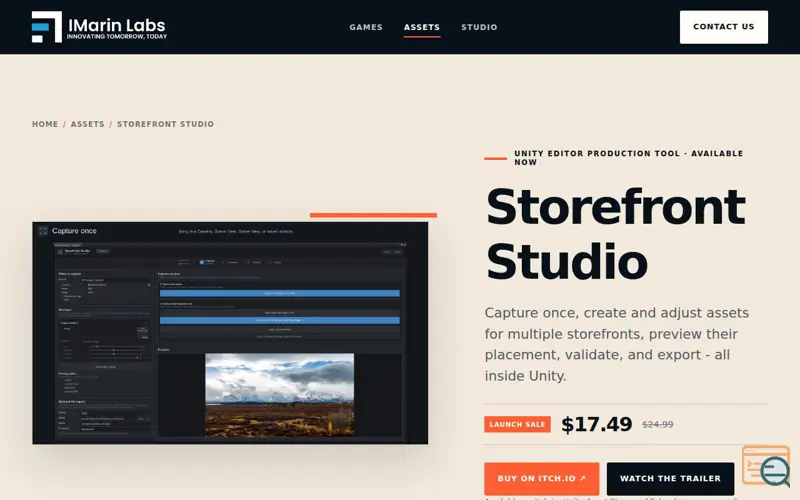 Screenshot of Storefront Studio