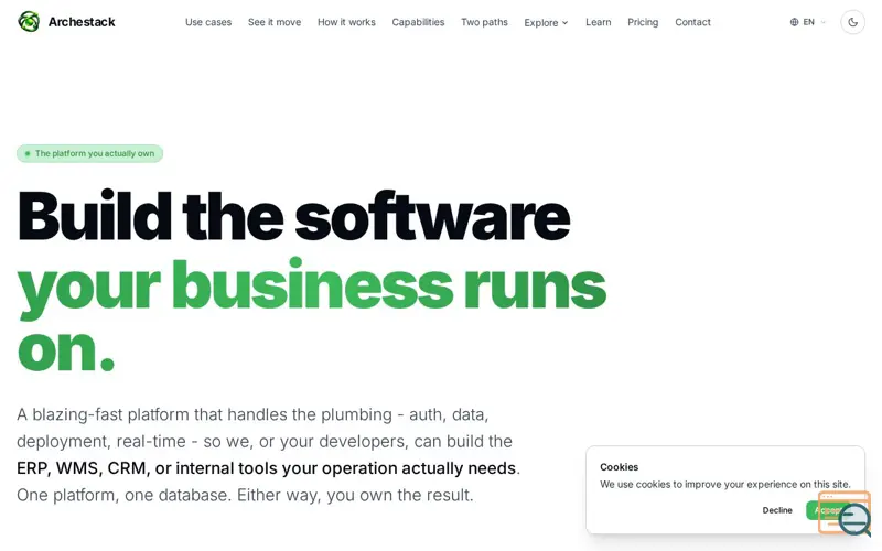 Screenshot of Archestack