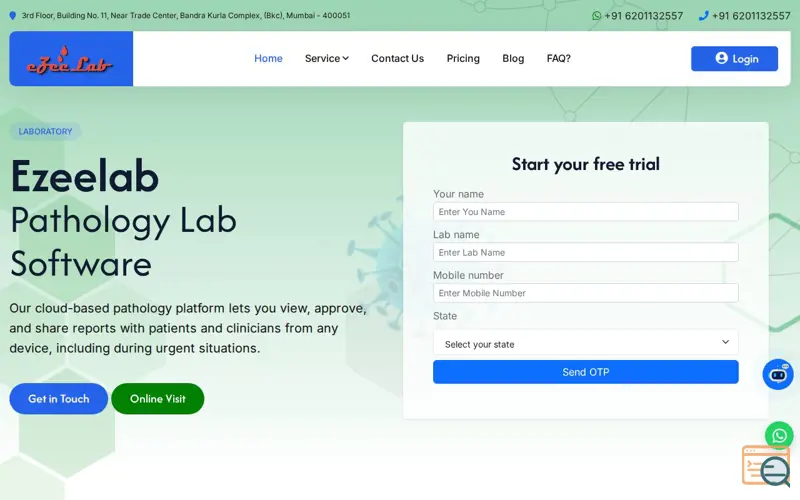 Screenshot of EzeeLab