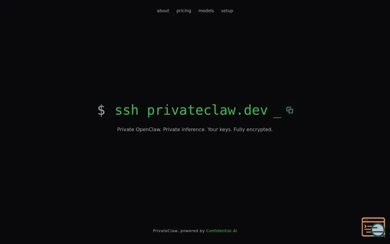 Screenshot of PrivateClaw