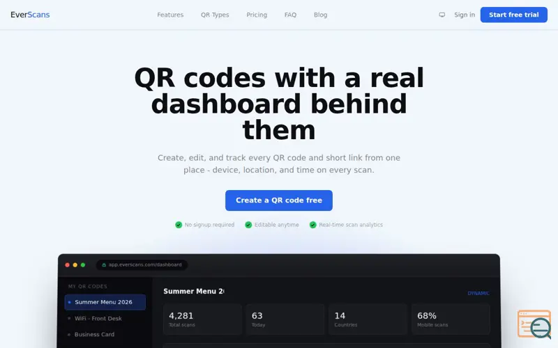 Screenshot of EverScans