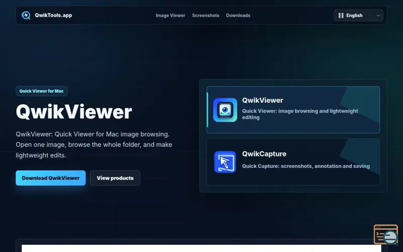 Screenshot of QwikTools.app