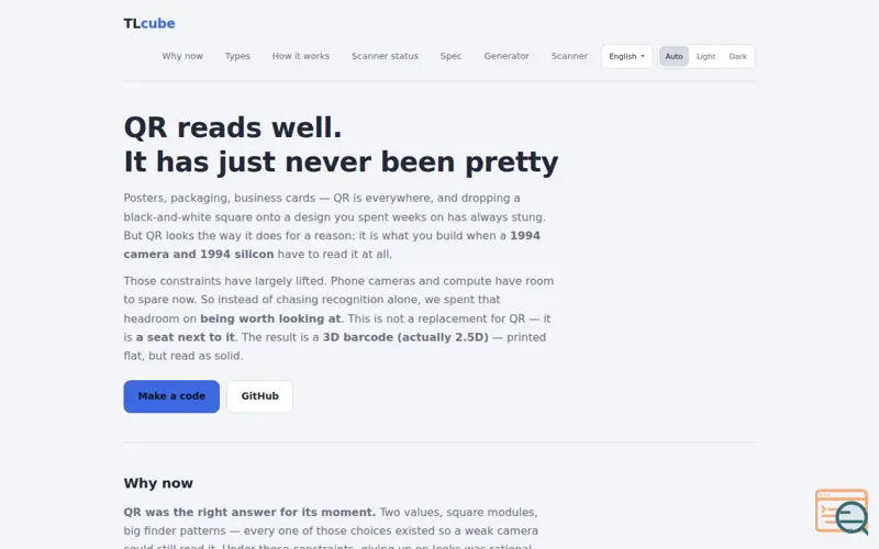 Screenshot of TLcube