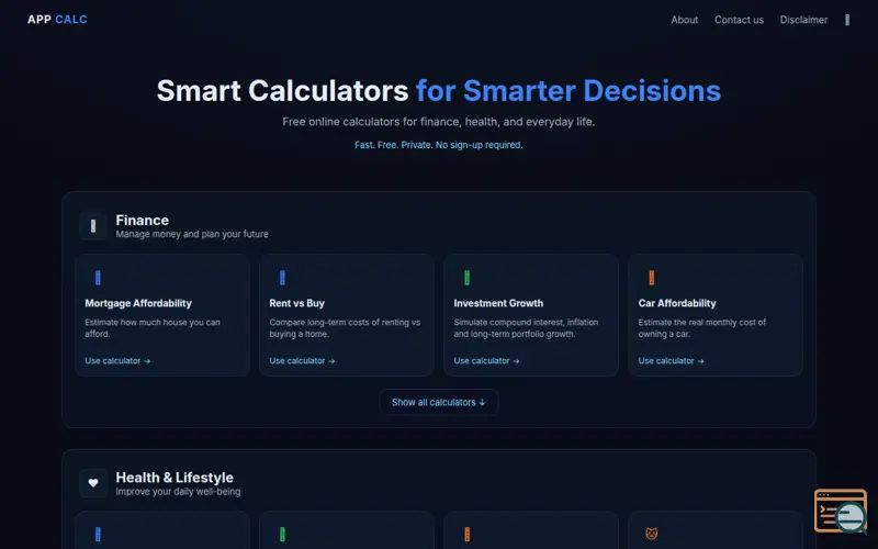Screenshot of App-Calc