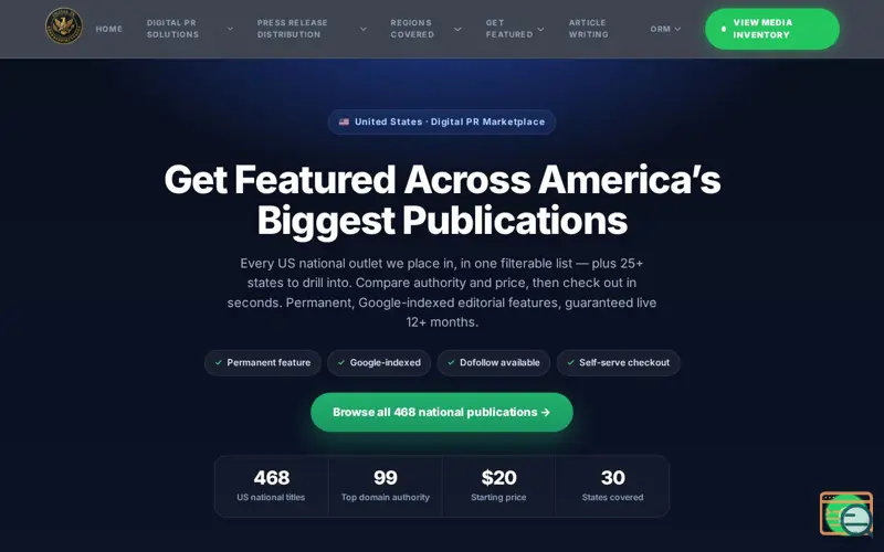 Screenshot of Digital PR