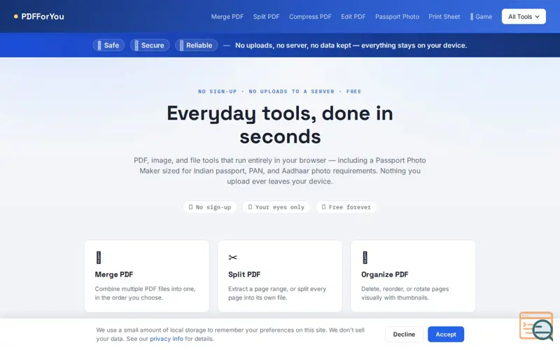 Screenshot of PDFForYou