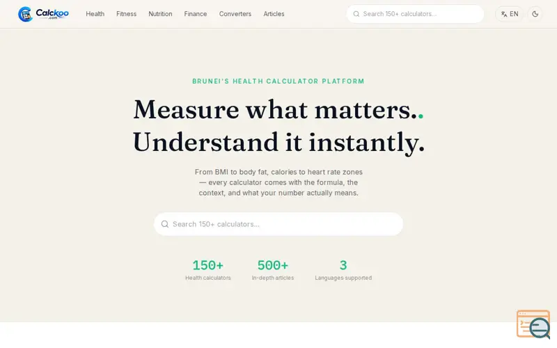 Screenshot of Calckoo.com
