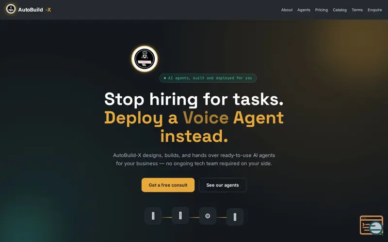 Screenshot of AutobuiLD-x , a launch using DOMPurify