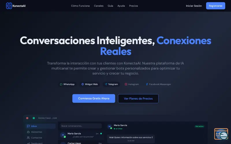 Screenshot of KonectaAI