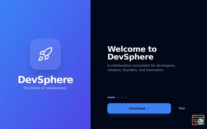 Screenshot of DevSphere