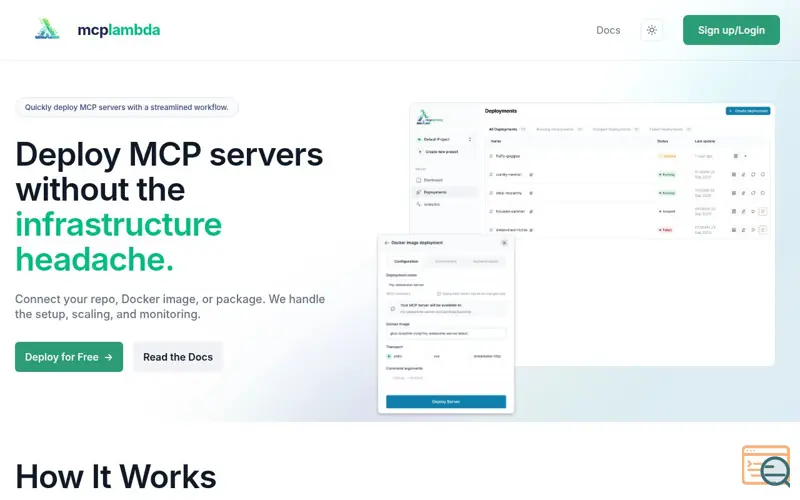 Screenshot of MCPLambda 