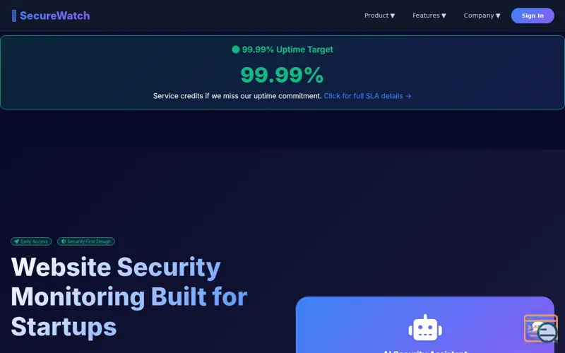 Screenshot of SecureWatch